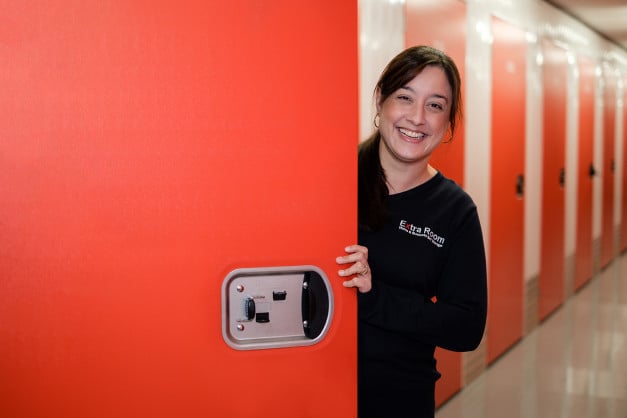 Member of staff welcoming someone to the Nuneaton self storage facility