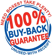 You can return any unused removal boxes. 100% buy back guarantee.