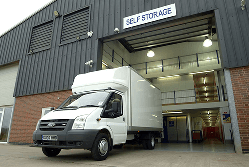 Nuneaton removal company unloading a van into storage